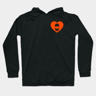 Anaheim Ducks Radko Gudas Orange Heart Silhouette Hoodie